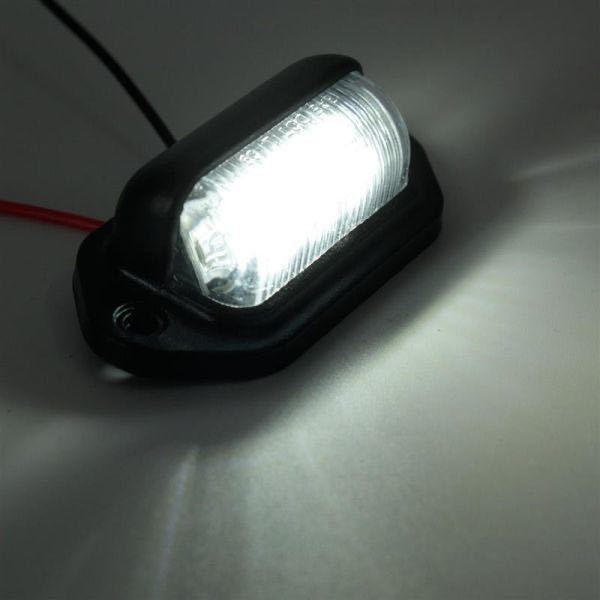 ナンバー灯 ライセンスランプ 小型 汎用 LED ナンバープレートライト 12V 24V兼用 6連 SMD トレーラー テールランプ 作業灯 路肩灯車幅灯の画像3