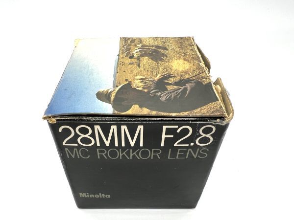 【動作確認済】 MINOLTA ミノルタ MC W.ROKKOR 1:2.8 F=28mm MF Wide Angle Lens 2130515_傷み、箱内部の仕切なし
