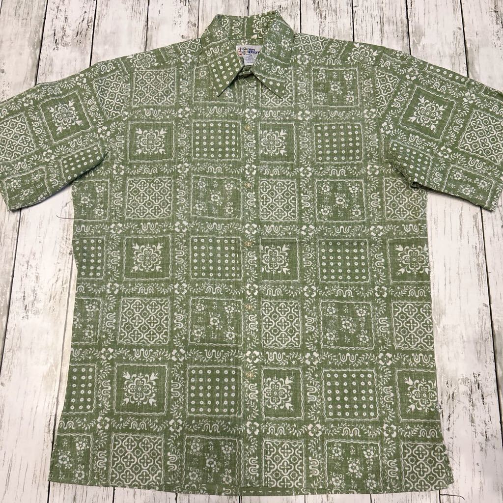 90s reynspooner レインスプーナー 総柄 HAWAIIAN TRADITIONALS ハワイアン リバースプリント ビンテージ アロハシャツ