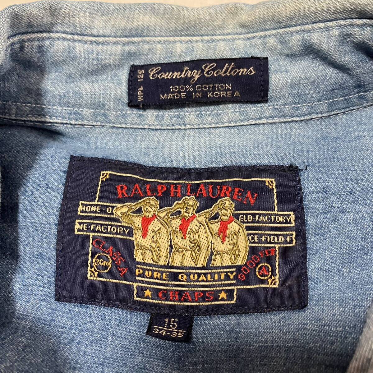 80s Polo Ralph Lauren ボタンダウンデニムシャツ インディゴ 80s Polo Ralph Lauren ボタンダウンデニムシャツ インディゴ