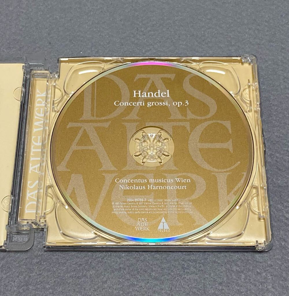 CD/ ヘンデル：合奏協奏曲集 Op.3 / アーノンクール&ウィーン・コンツェントゥス・ムジクス_画像3