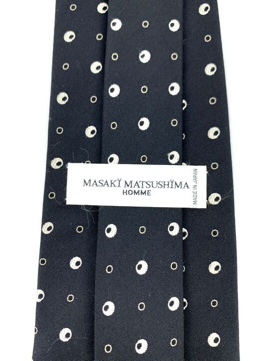 マサキマツシマ ネクタイ ドット柄 シルク ブランド メンズ ブラック Masaki Matsushima_画像3