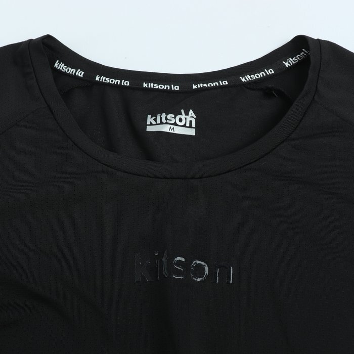 キットソン 半袖Ｔシャツ トップス ロゴT ストレッチ スポーツウエア レディース Mサイズ ブラック kitson_画像4