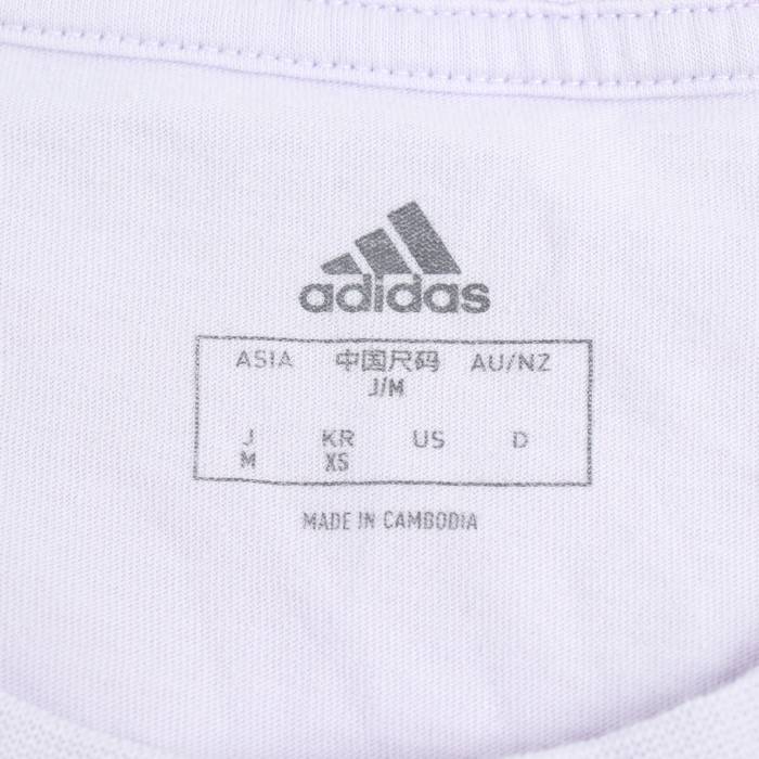 アディダス 半袖Ｔシャツ トップス ビッグロゴT スポーツウエア レディース Mサイズ 紫×白 adidas_画像3