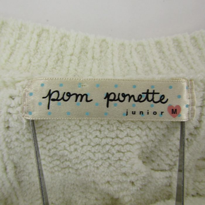 ポンポネット セーター トップス長袖ケーブルニット キッズ 女の子用 M(150)サイズ ホワイト pom ponette_画像3