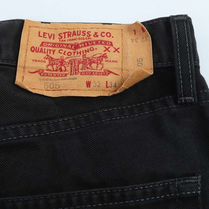 リーバイストラウスシグネチャー デニムパンツ ボトムス ジーンズ 505 メンズ 32サイズ ブラック LEVI STRAUSS Signature_画像6