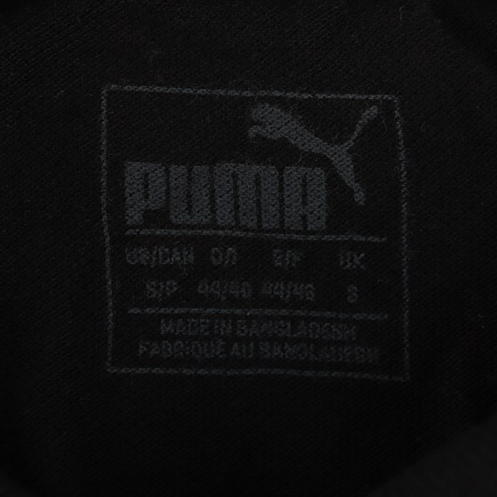 プーマ ポロシャツ トップス 半袖 ボーダー柄 ゴルフウエア コットン メンズ Sサイズ 黒×白 PUMA_画像3
