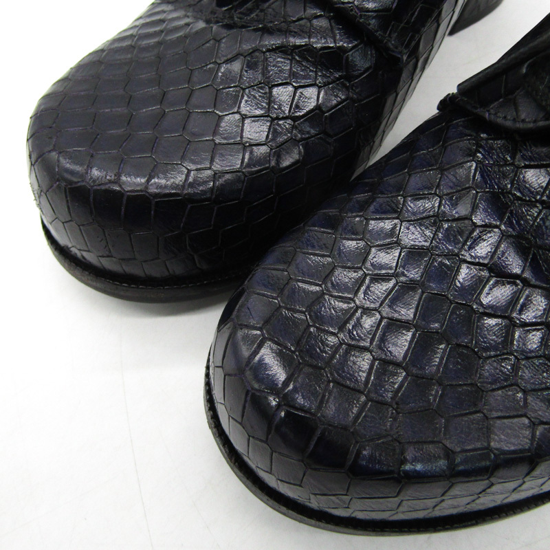 チエミハラ ドレスシューズ 本革 レザー ブランド 靴 スペイン製 レディース 37サイズ ネイビー CHIE MIHARA_画像2