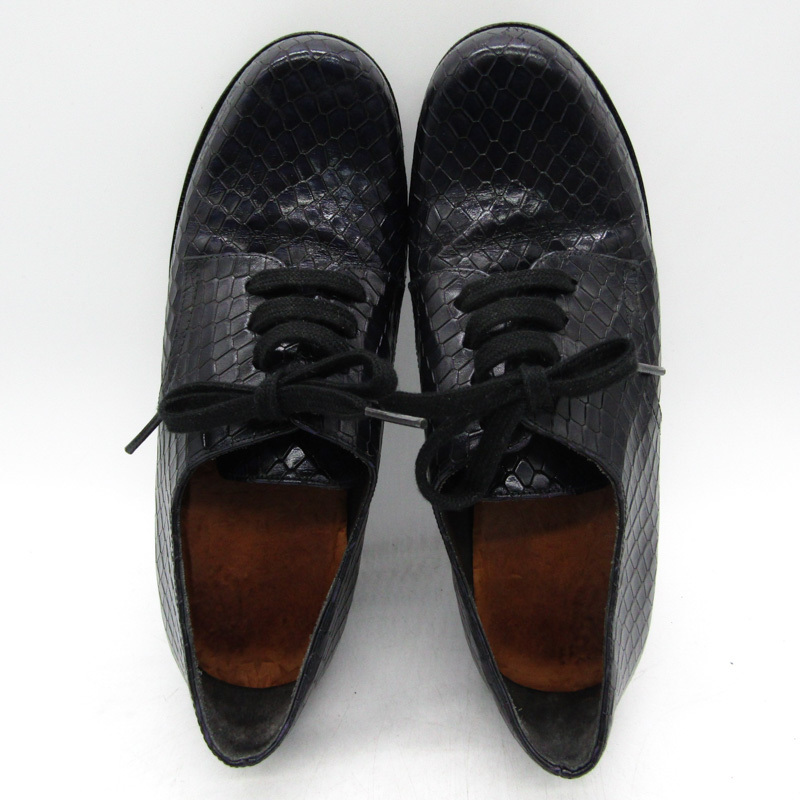 チエミハラ ドレスシューズ 本革 レザー ブランド 靴 スペイン製 レディース 37サイズ ネイビー CHIE MIHARA_画像7