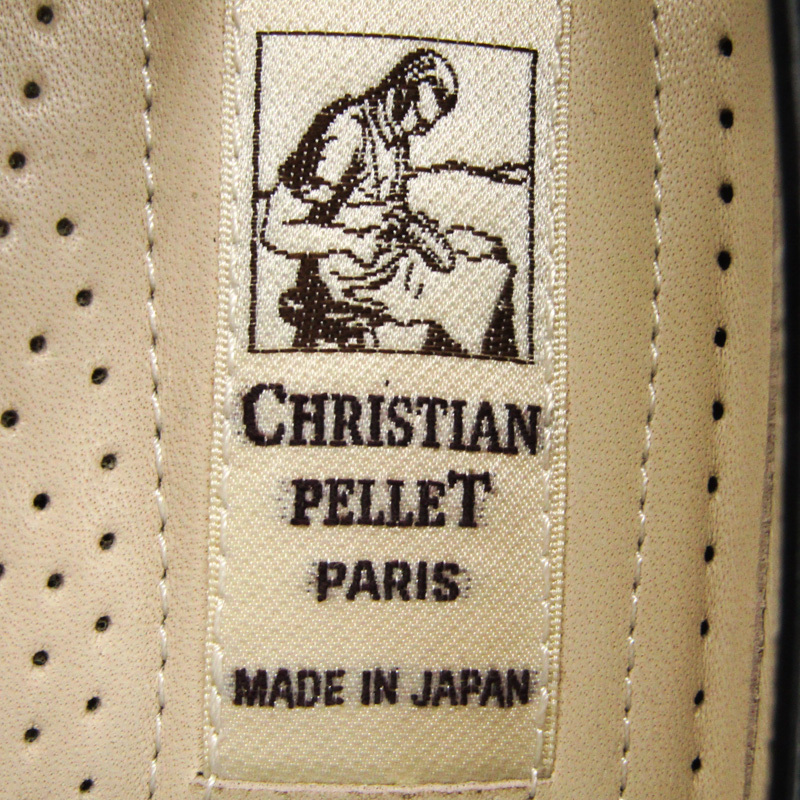 クリスチャンペレット パンプス ラウンドトゥ 幅広 4E シューズ 靴 日本製 黒 レディース 24サイズ ブラック christian pellet_画像3