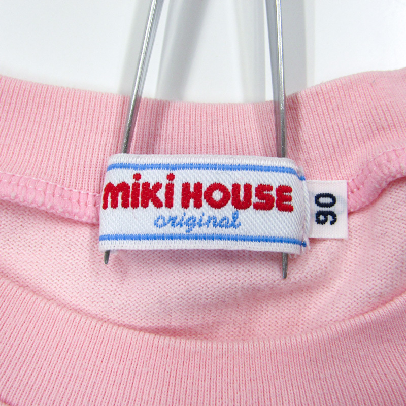 ミキハウス 半袖Ｔシャツ トップス フルーツ柄 肩スナップ ベビー 女の子用 90サイズ ピンク MIKIHOUSE_画像3