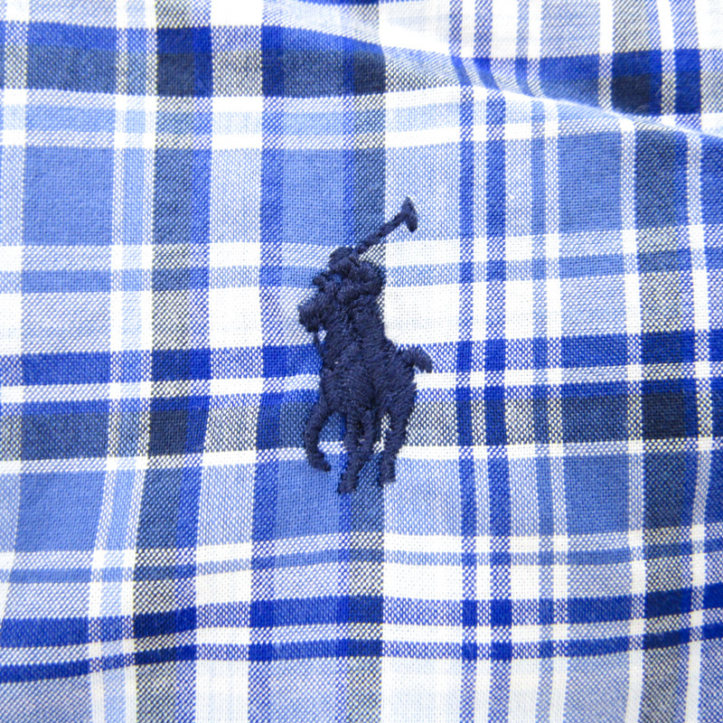 ラルフローレン 長袖シャツ トップス チェック柄 ナチュラルストレッチ キッズ 男の子用 S/P(8)サイズ ブルー RALPH LAUREN_画像6