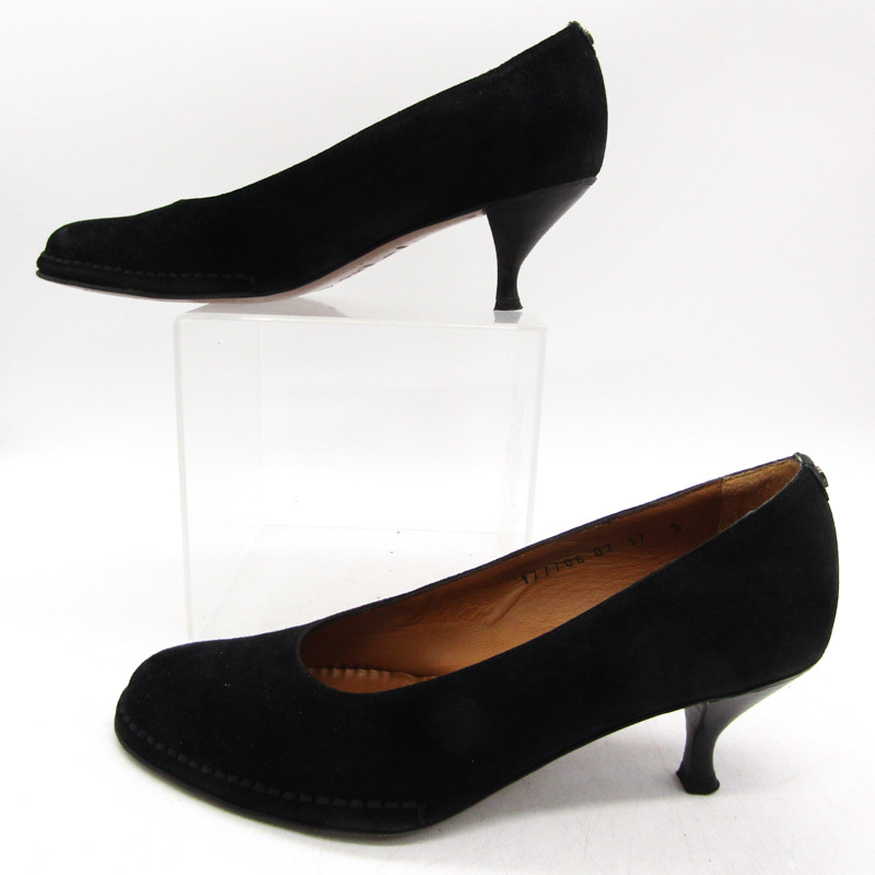アイグナー パンプス 本革 レザー スウェード ブランド シューズ 靴 イタリア製 黒 レディース 37サイズ ブラック AIGNER_画像8