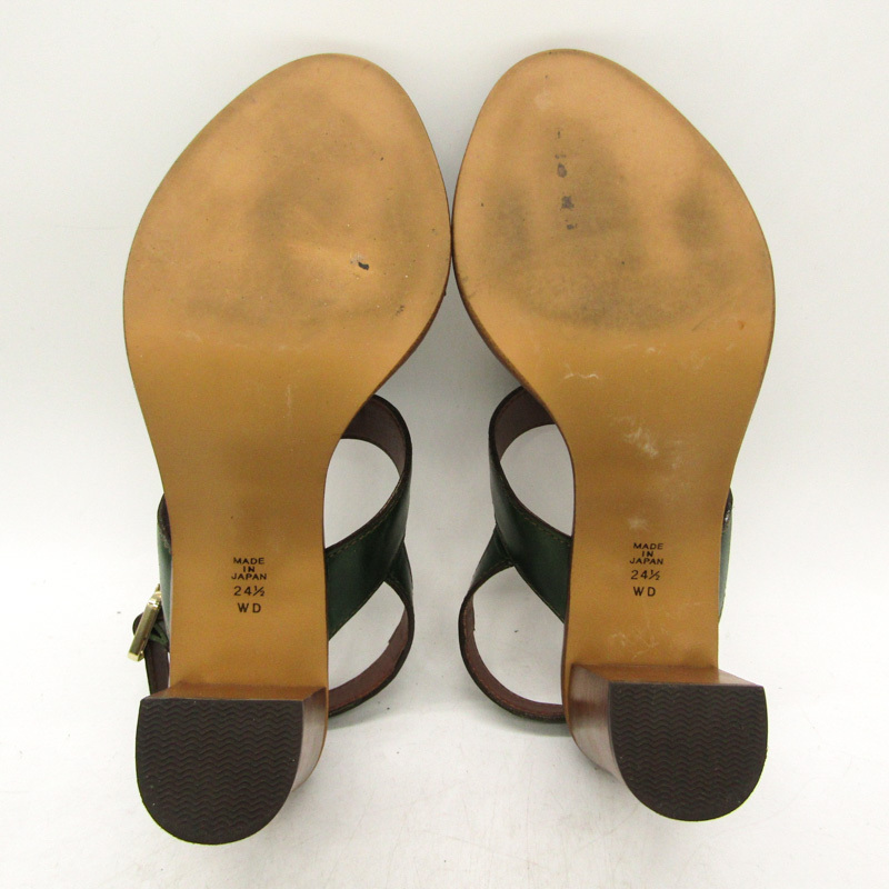 ダイアナ サンダル ハイヒール ブランド 靴 日本製 レディース 24.5サイズ グリーン DIANA_画像6
