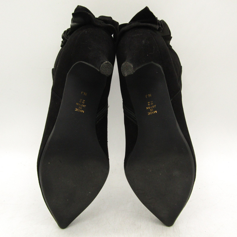 ダイアナ ショートブーツ スウェード ブランド シューズ 靴 日本製 黒 レディース 22サイズ ブラック DIANA_画像6