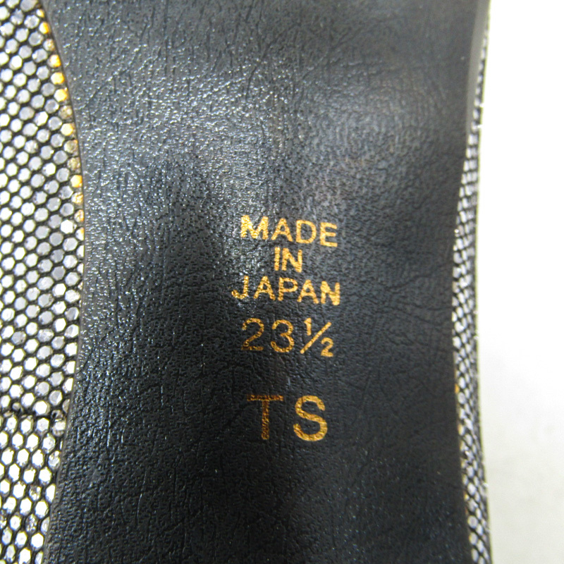 ダイアナ パンプス ラウンドトゥ フォーマル ブランド シューズ 靴 日本製 レディース 23.5サイズ シルバー DIANA_画像4