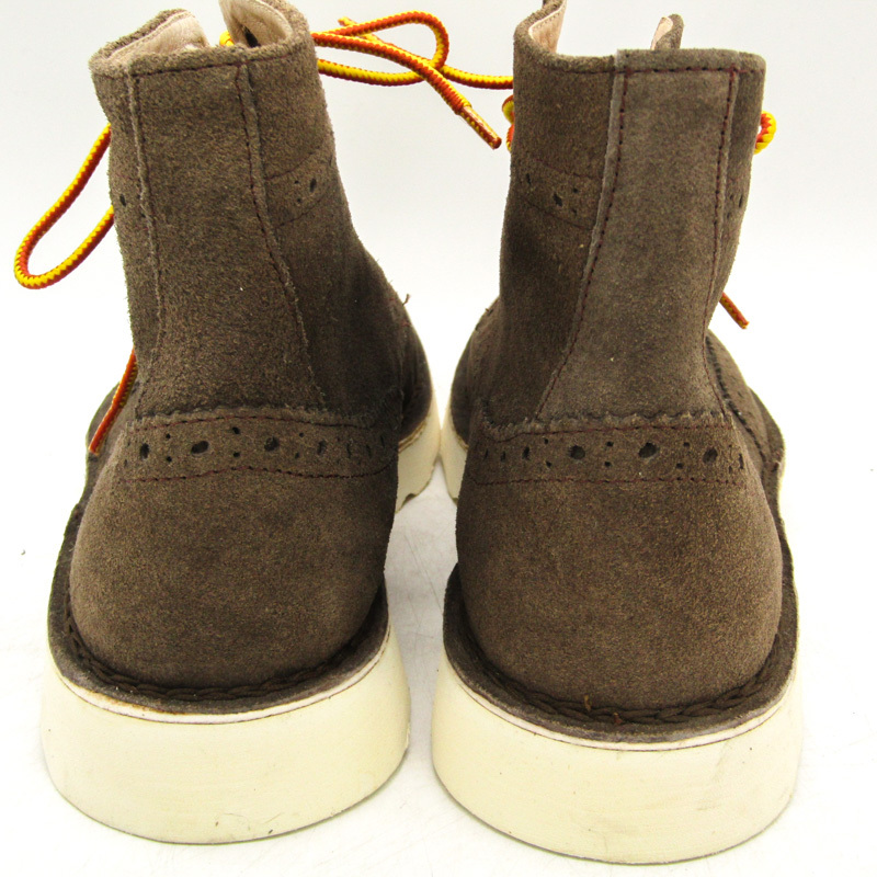 スリージェネレーションズ ブーツ ウイングチップ ブランド シューズ 靴 日本製 メンズ 43サイズ ブラウン three generations_画像5