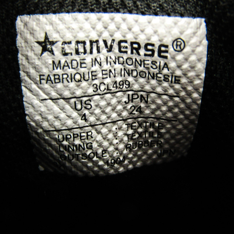 コンバース スニーカー ローカット SKATEBOARDING 3CL449 シューズ 靴 黒 レディース 24サイズ ブラック CONVERSE_画像4