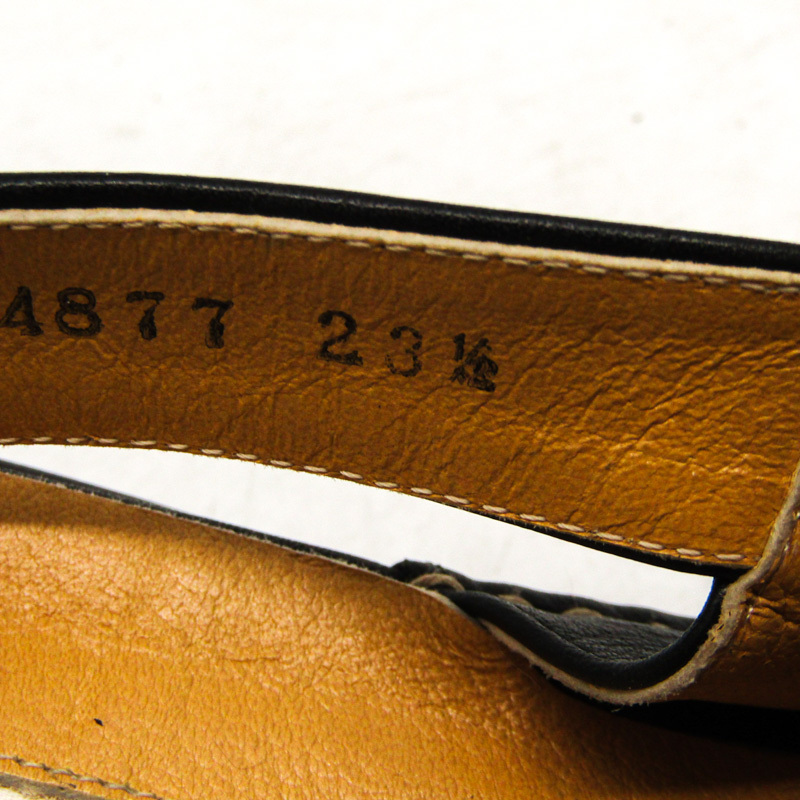 銀座ヨシノヤ サンダル ブランド PARABISPARK 靴 シューズ 日本製 黒 レディース 23.5サイズ ブラック Yoshinoya_画像4
