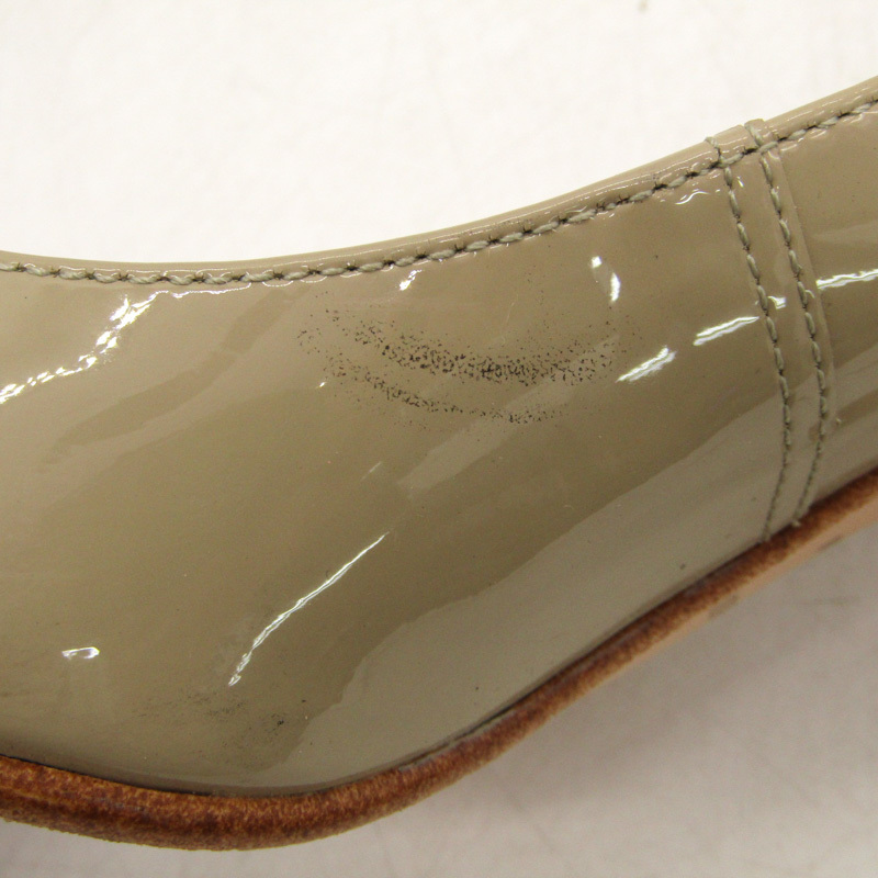 トラサルディ パンプス 本革 レザー ハイヒール ブランド シューズ 靴 日本製 レディース 23サイズ ベージュ TRUSSARDI_画像7