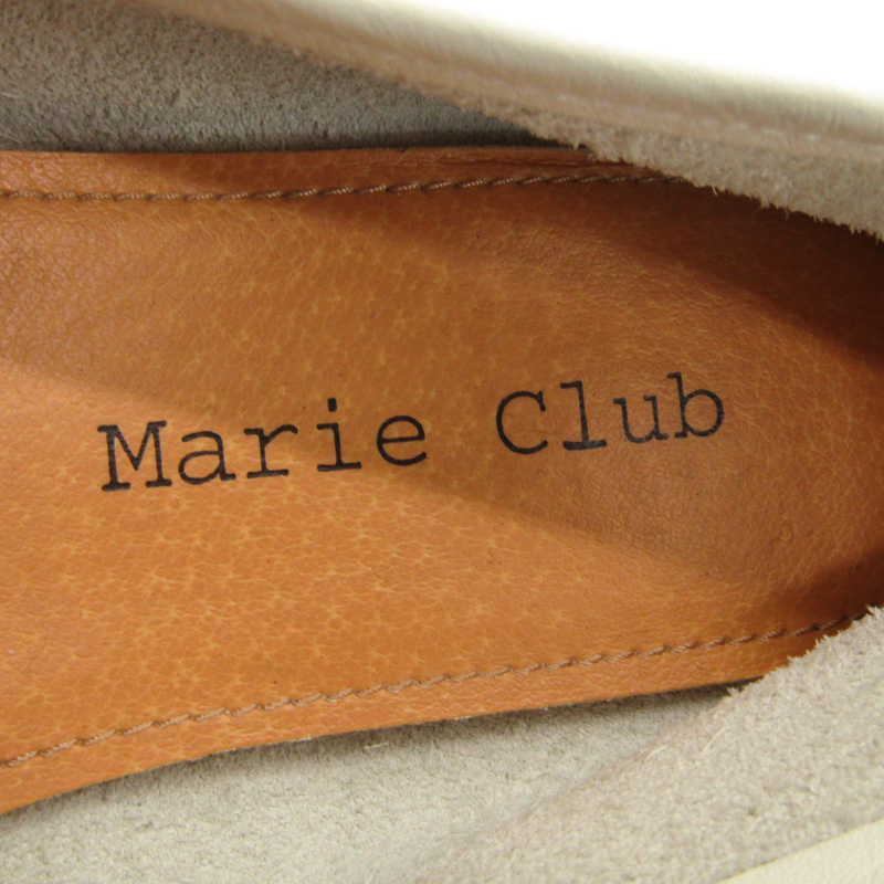 マリークラブ ローファー スリッポン 本革 レザー ブランド シューズ 靴 日本製 白 レディース 23サイズ オフホワイト Marie Club_画像3