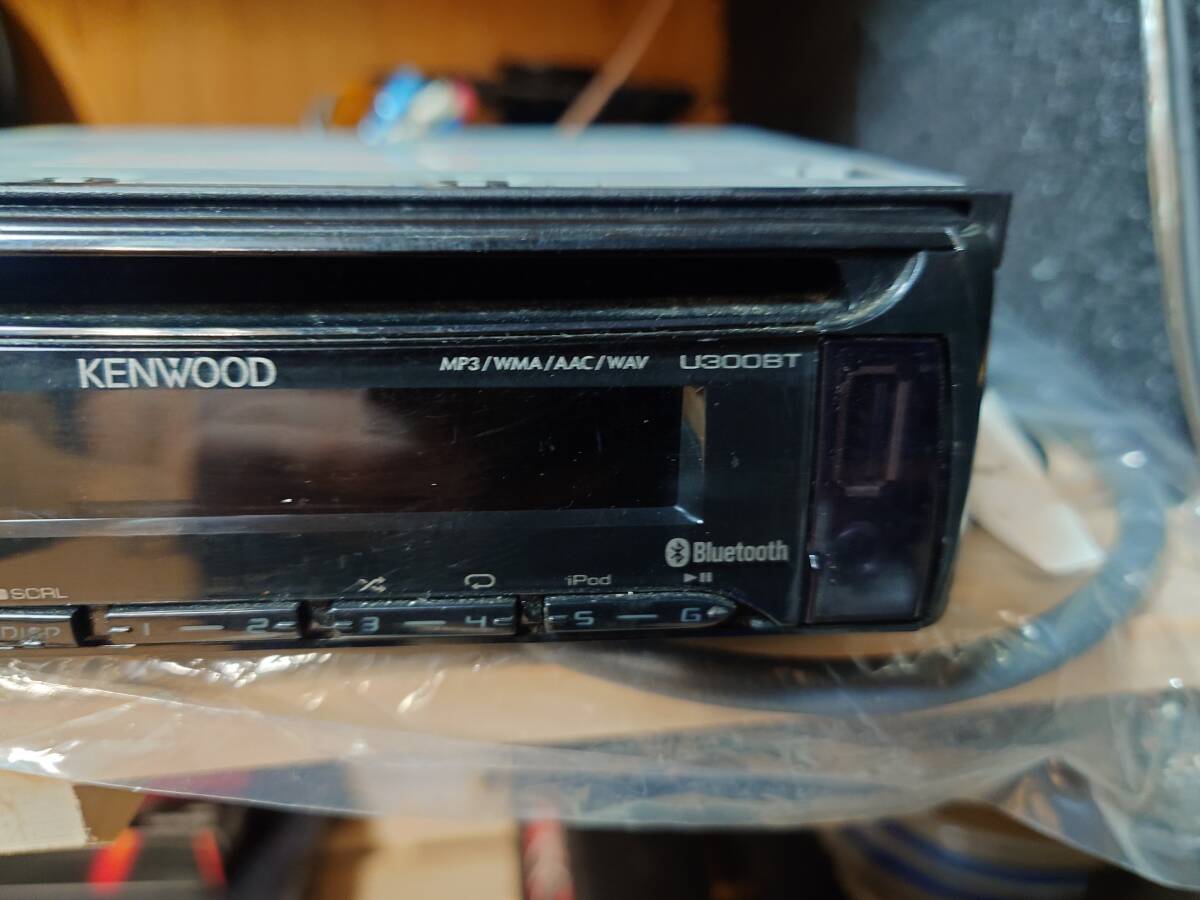 動作OK ケンウッド KENWOOD U300BT CD USB AUX Bluetoothオーディオ ラジオ 1DIN 