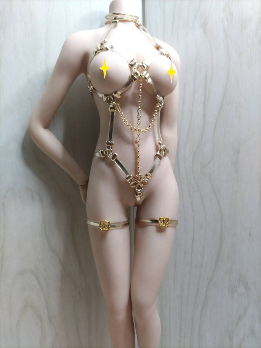 *S07 TB Lee gfa Ise mbonte-ji manner Harness body suit *Light Gold