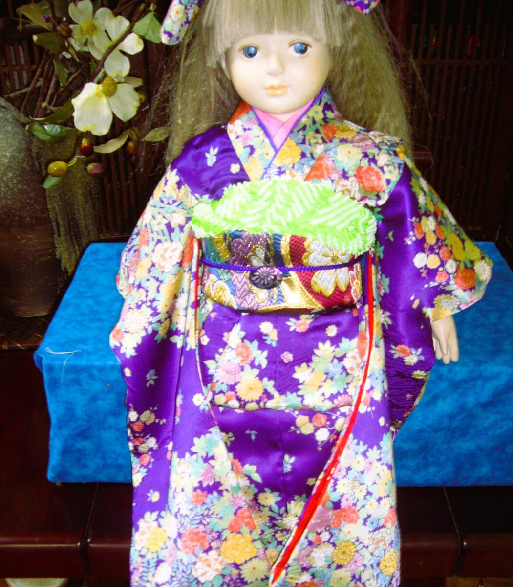  bisque doll kimono obi ( antique )