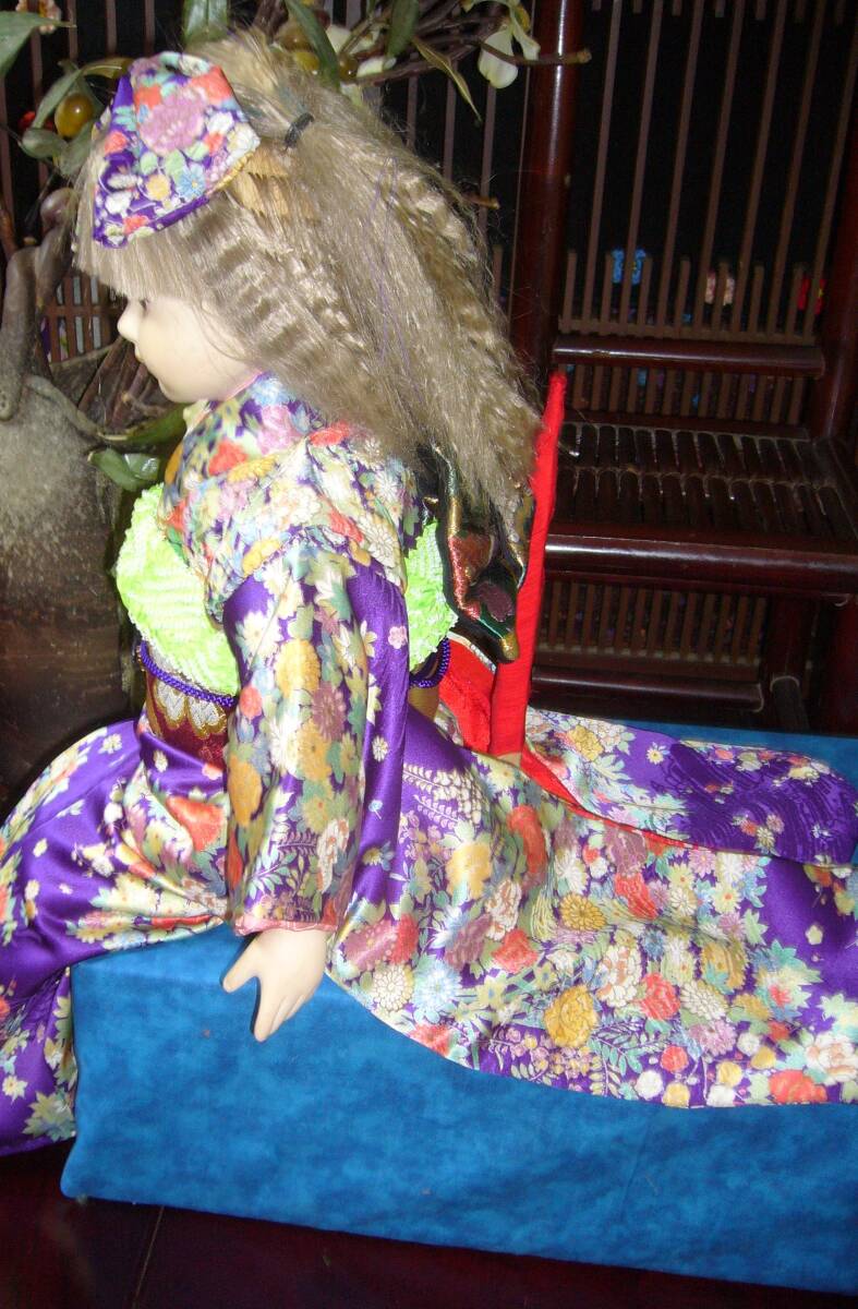  bisque doll kimono obi ( antique )
