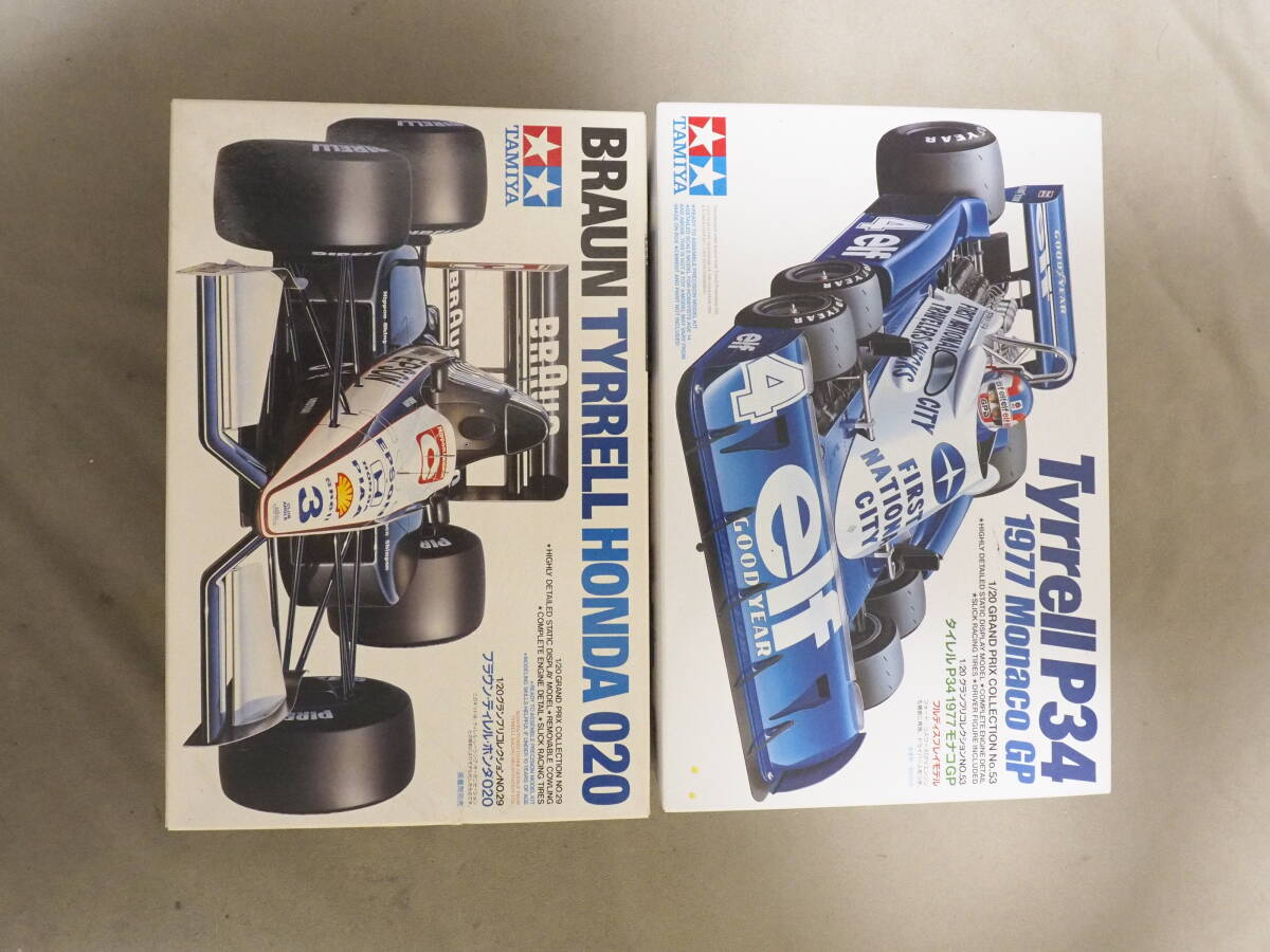 お手つき品　ティレル P34 1977 モナコGP ・BRAUN Tyrrell Honda 020 　F1　タミヤ2台セット_画像1