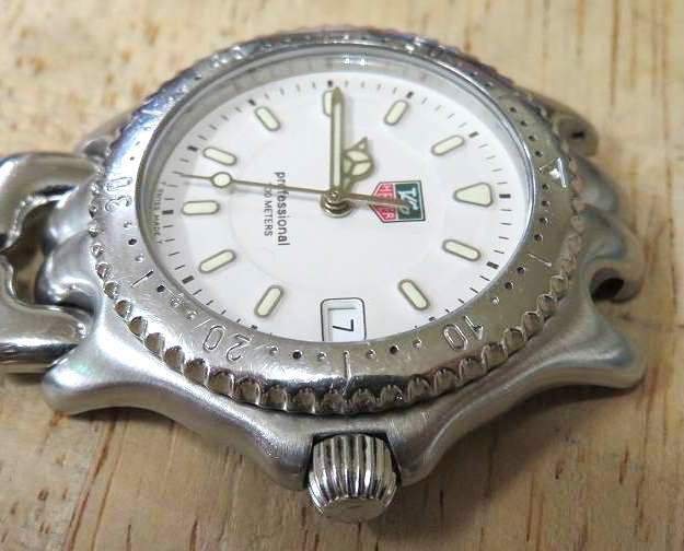 【ジャンク品】TAG HEUER タグホイヤー WG1212-KO プロフェッショナル 腕時計 ステンレススチール/SS メンズ ・ボーイズ クオーツ 動作品の画像4