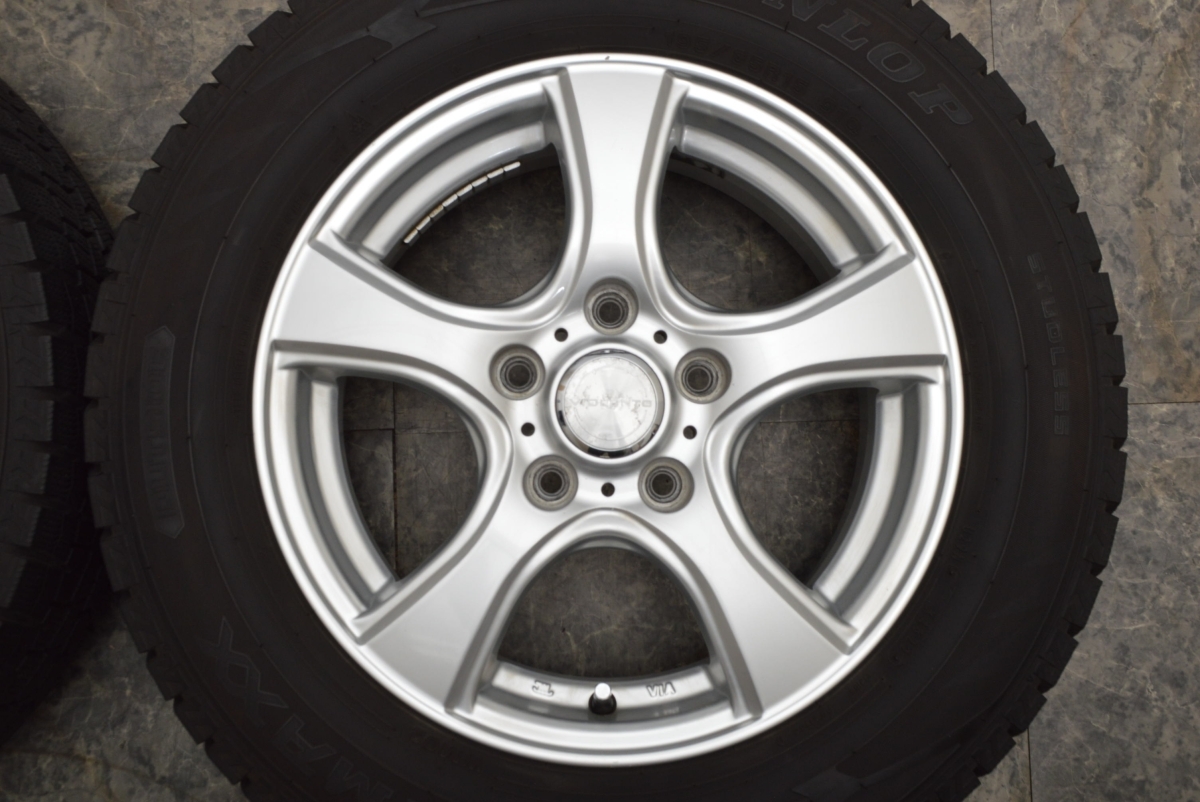 【バリ溝 美品】VIOLENTO 15in 6J +53 PCD114.3 ダンロップ ウィンターマックス WM02 195/65R15 ノア ヴォクシー ステップワゴン 即納可能_画像4