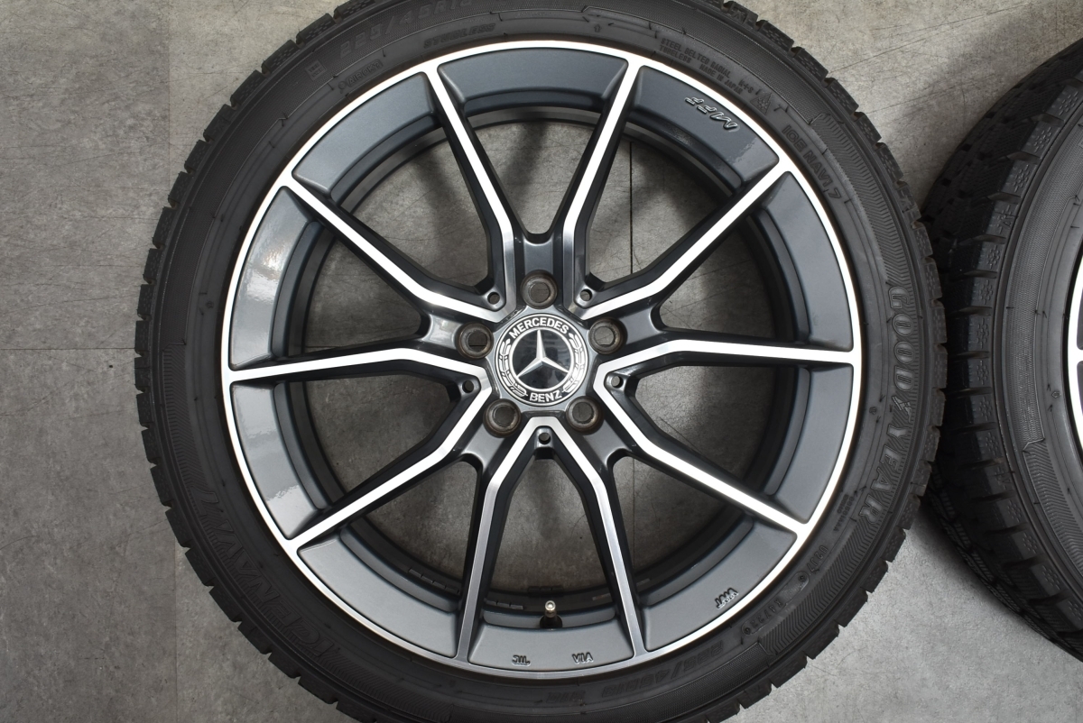 【バリ溝 美品】MAK アルジェントFF 18in 7.5J +40 PCD112 グッドイヤー アイスナビ7 225/45R18 ベンツ W206 W205 Cクラス 即納可能_画像3