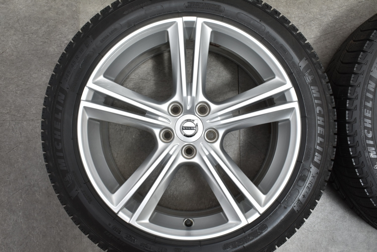 【正規品】ボルボ V90 S90 純正 18in 8J +42 PCD108 ミシュラン X-ICE3+ 245/45R18 品番:31362839 スタッドレス 送料無料 即納可能_画像3