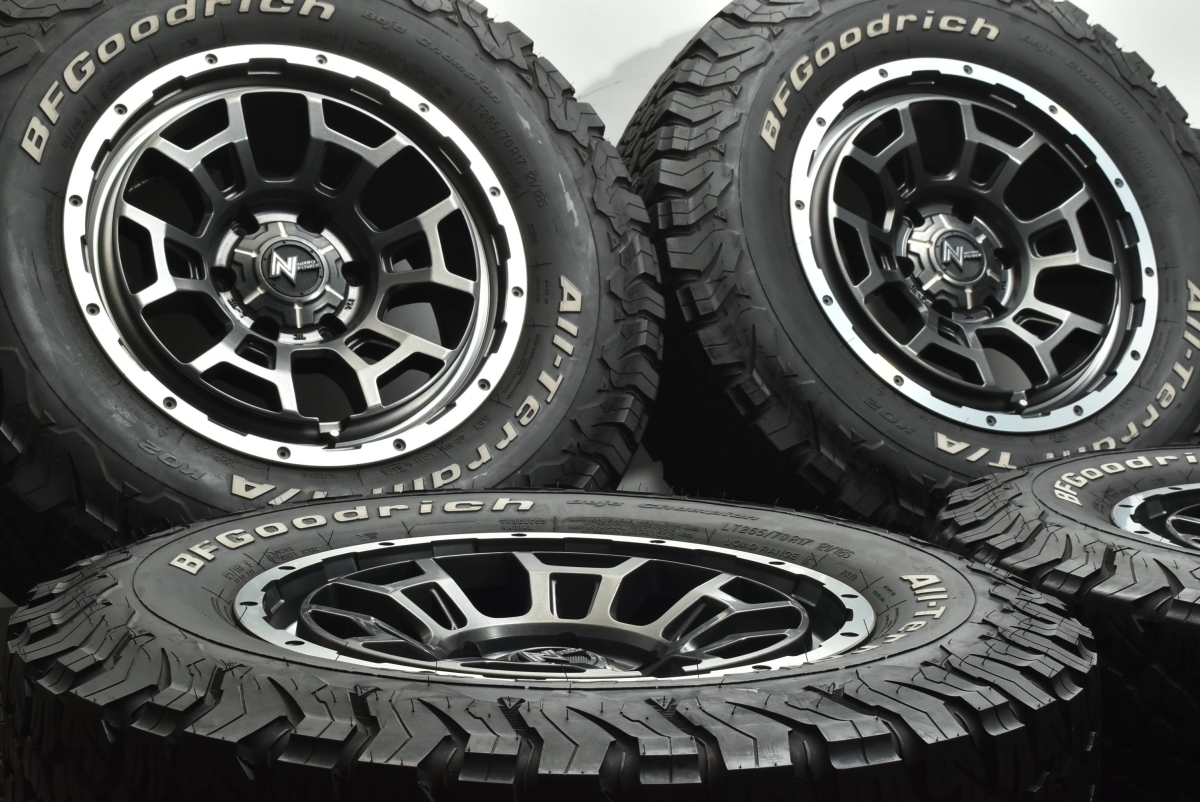 【美品 バリ溝ホワイトレター】NITORO POWER H6 SLUG 17in 8J +20 PCD139.7 BF Goodrich ALL-TERRAIN T/A KO2 265/70R17 プラド サーフ FJ_画像2