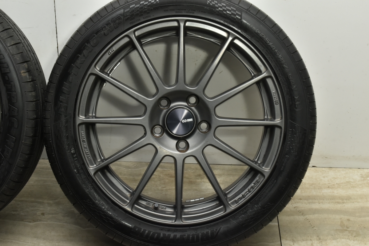 【程度良好品】ENKEI PF03 17in 7J +50 PCD112 アームストロング BLU-TRAC HP 225/45R17 VW ゴルフ ジェッタ アウディ A3 カスタム用に_画像6