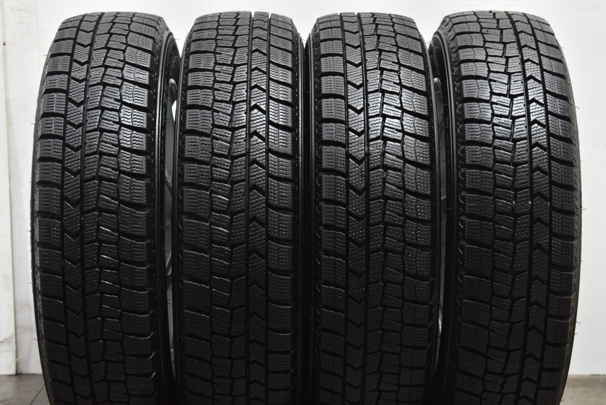 【バリ溝】レアマイスター 14in 4.5J +45 PCD100 ダンロップ ウインターマックス WM02 155/65R14 N-BOX タント ムーヴ アルト デリカミニ_画像9