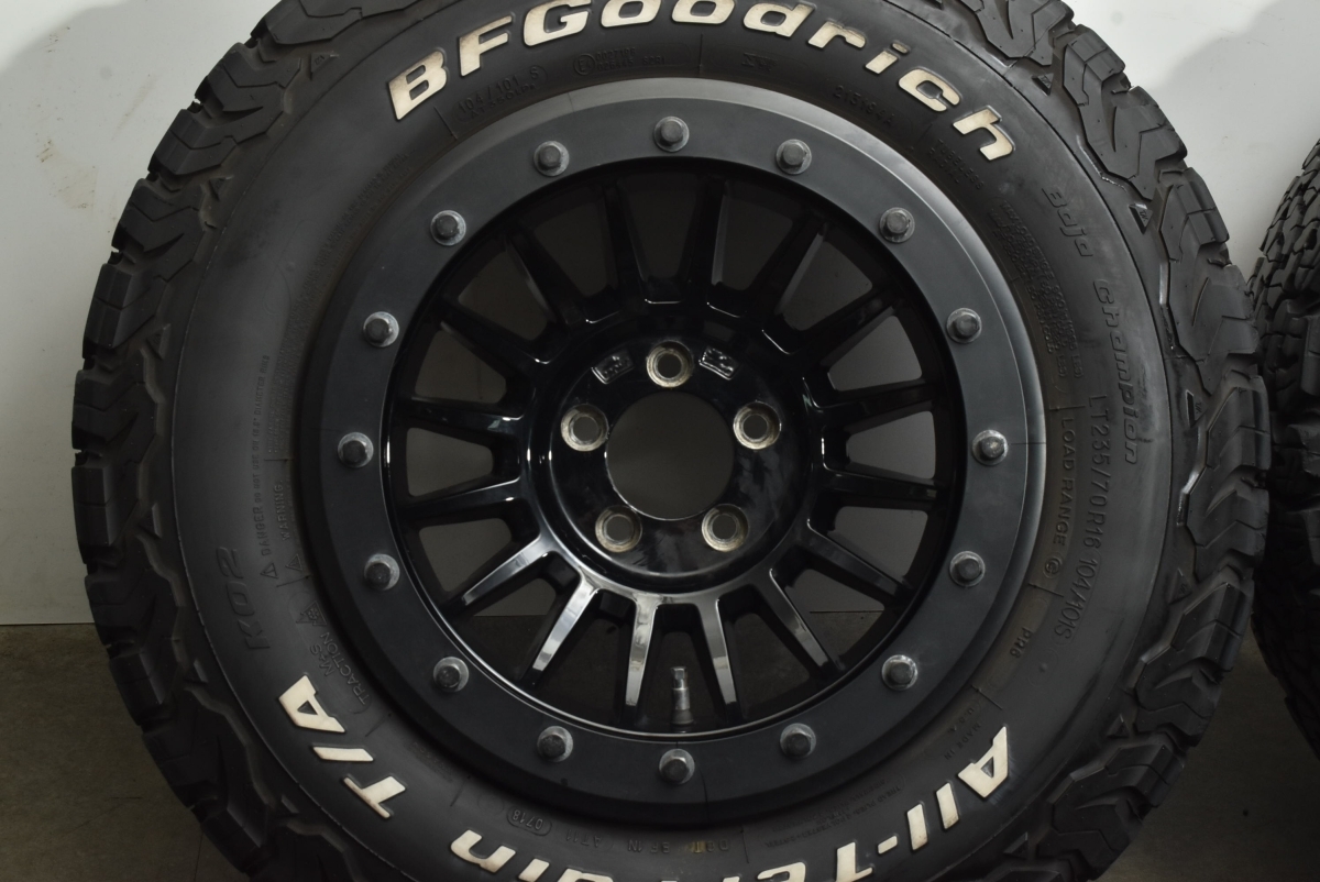 【バリ溝】SOLID RACING turbine Z1 16in 8J +28 PCD114.3 BFグッドリッチ オールテレーン LT235/70R16 JEEP KJ チェロキー TJ ラングラー_画像5