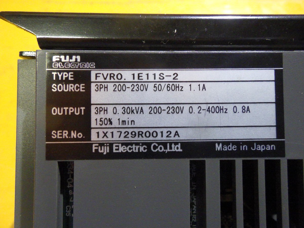 【富士電機】富士トランジスタインバータ■FVOR.1E11S-2■長期在庫_画像6