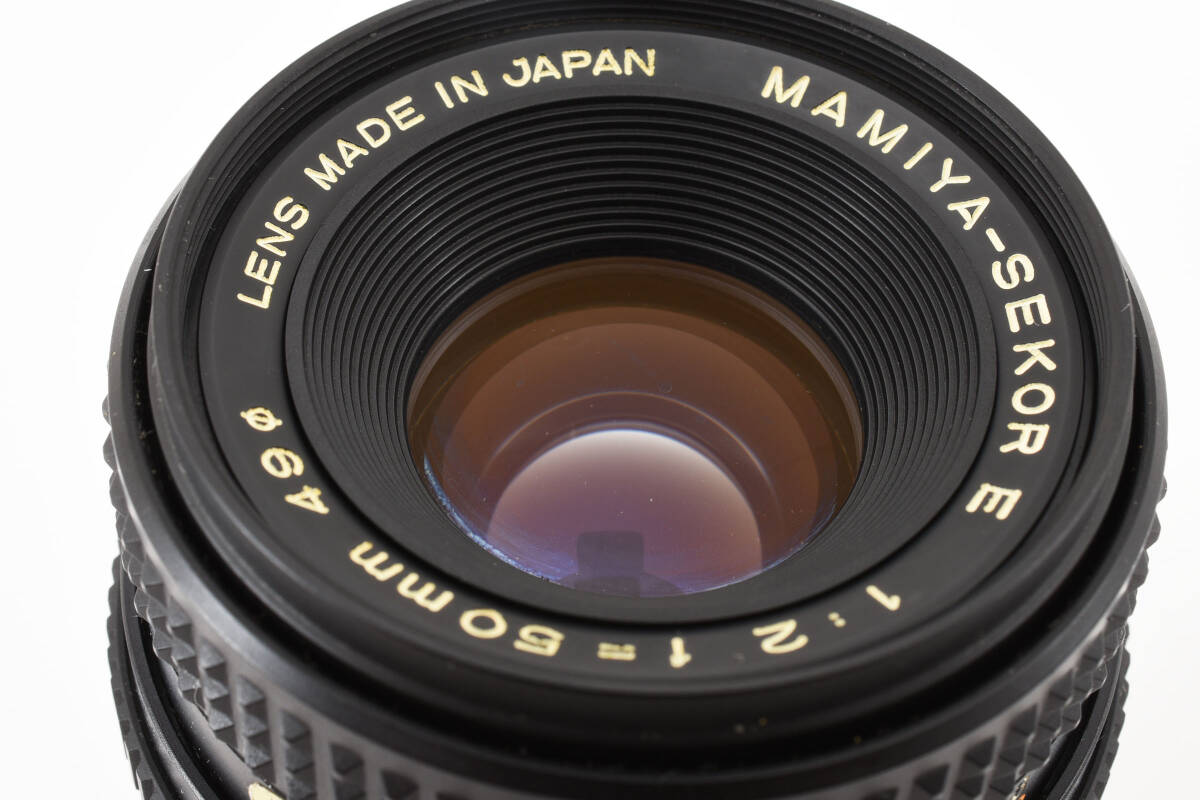 MAMIYA-SEKOR E 50mm F2 BC single burnt point lens 