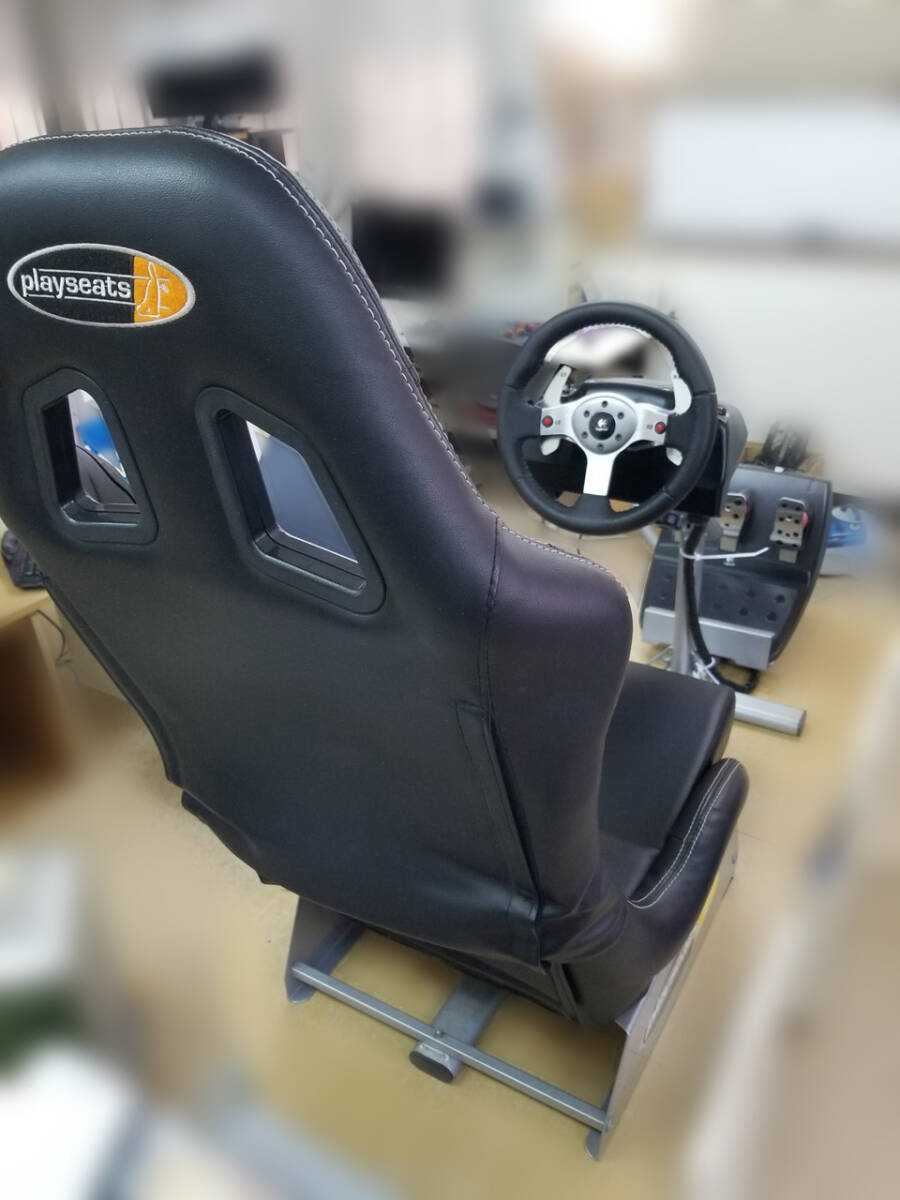 【引取限定_千葉市】【事前確認OK】 レーシングホイール ／ Logicool G25 Racing Wheel（PS3対応）& Playseats（Gaming Seat）／ハントレ_画像7