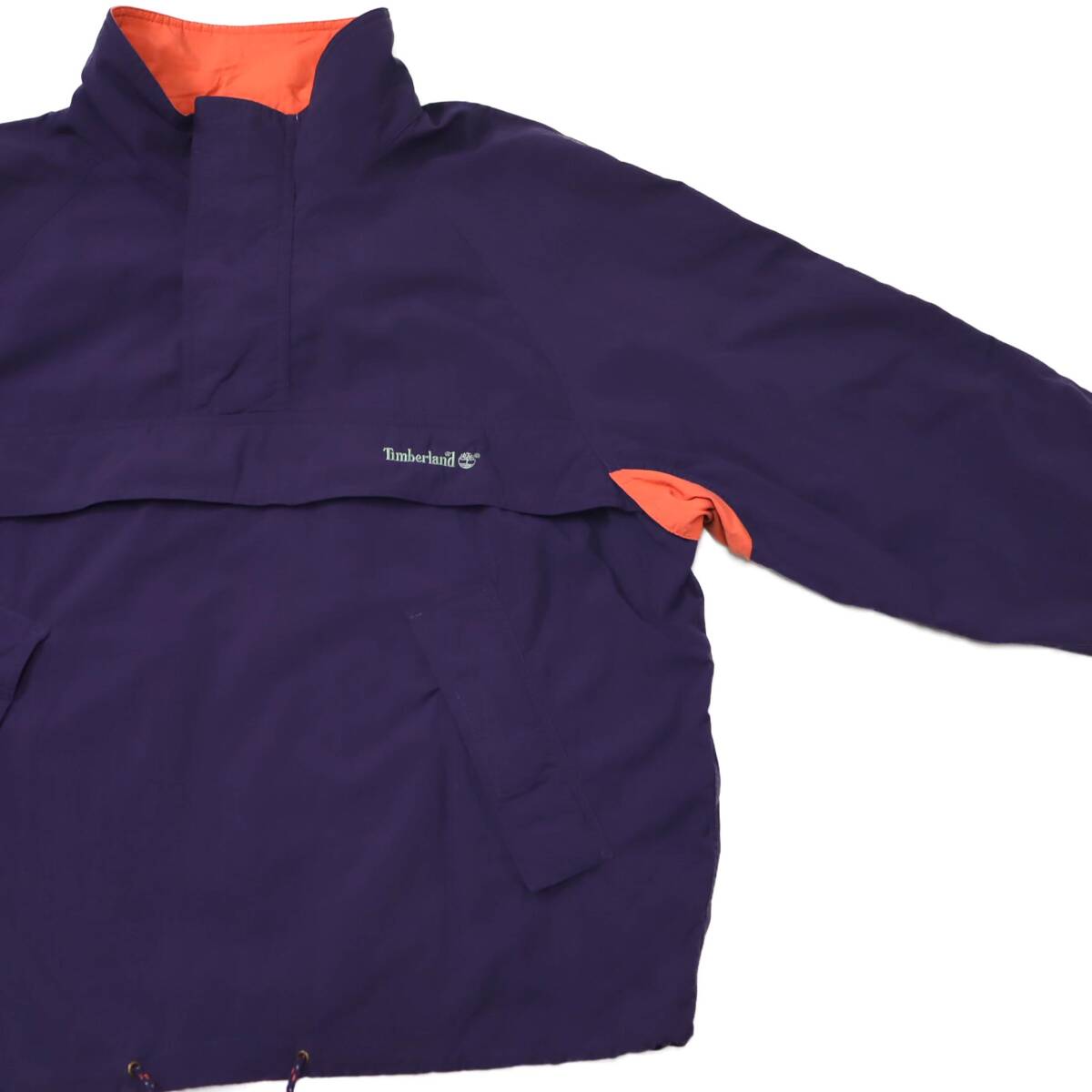 [M] 92' Timberland Weather Gear ナイロン アノラック ジャケット パープル オレンジ 紫 ティンバーランド プルオーバー ビンテージ 90s_画像8