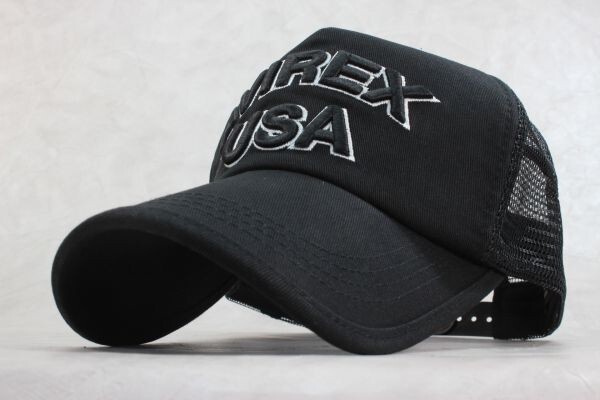 大きいサイズ XL アヴィレックス AVIREX USA メッシュキャップ ブラック 帽子 春夏 新作 メンズ レディースの画像1