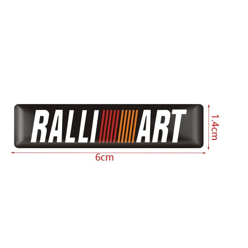 RALLIART エンブレム ステッカー 4枚セット ラリーアート 三菱 Mitsubishi ランサー パジェロ デリカ EK