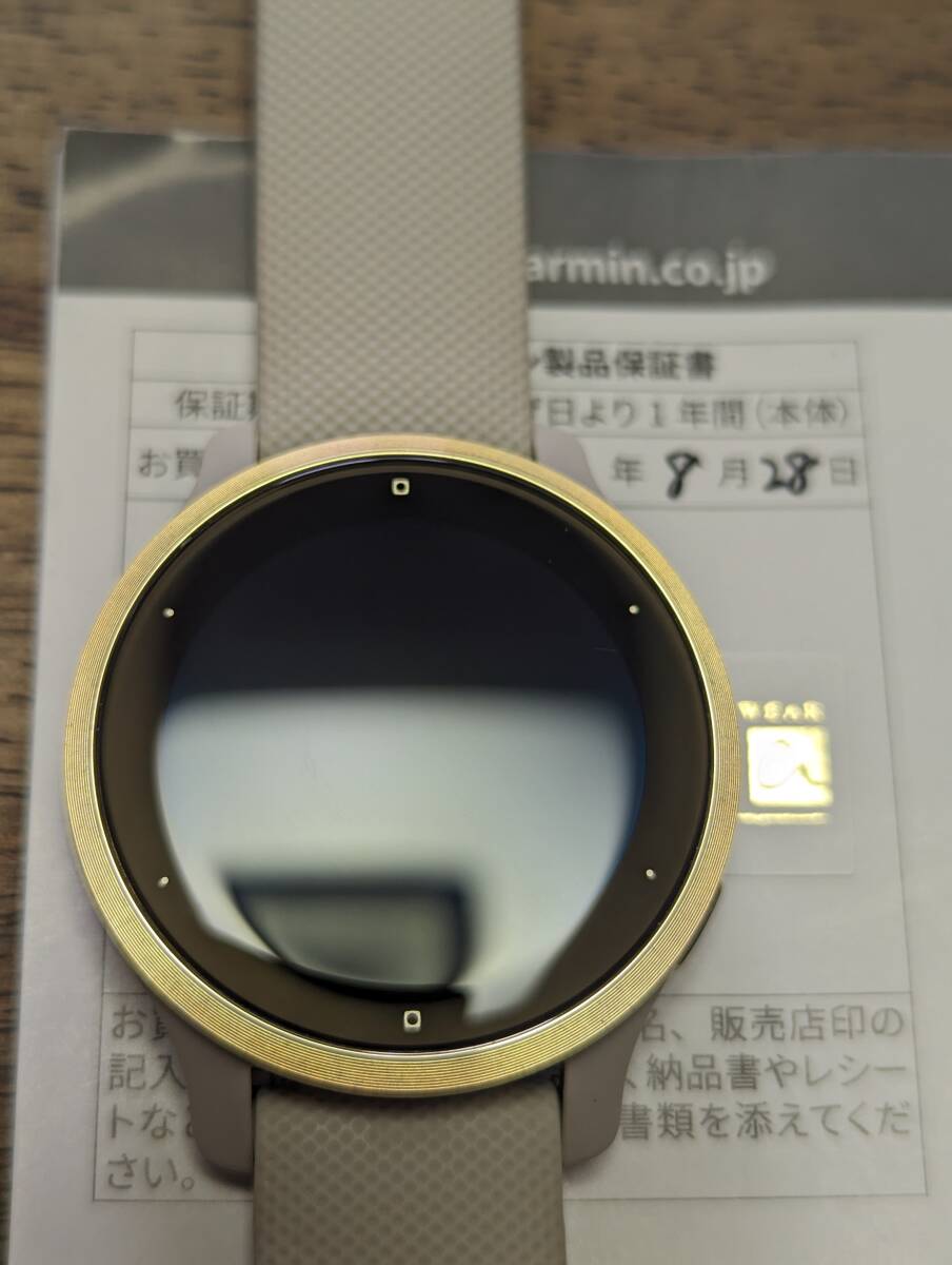 【送料無料】GARMIN Venu 2S Light Sand／Light Gold 美品の画像3