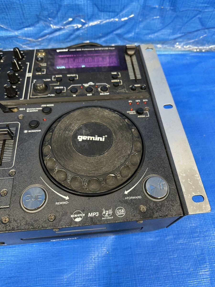 05505.100. Gemini CDMP-6000 gemini DJ ミキシングコンソール オーディオ機器 通電のみジャンク品_画像2