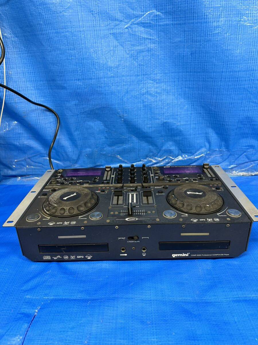 05505.100. Gemini CDMP-6000 gemini DJ ミキシングコンソール オーディオ機器 通電のみジャンク品_画像4