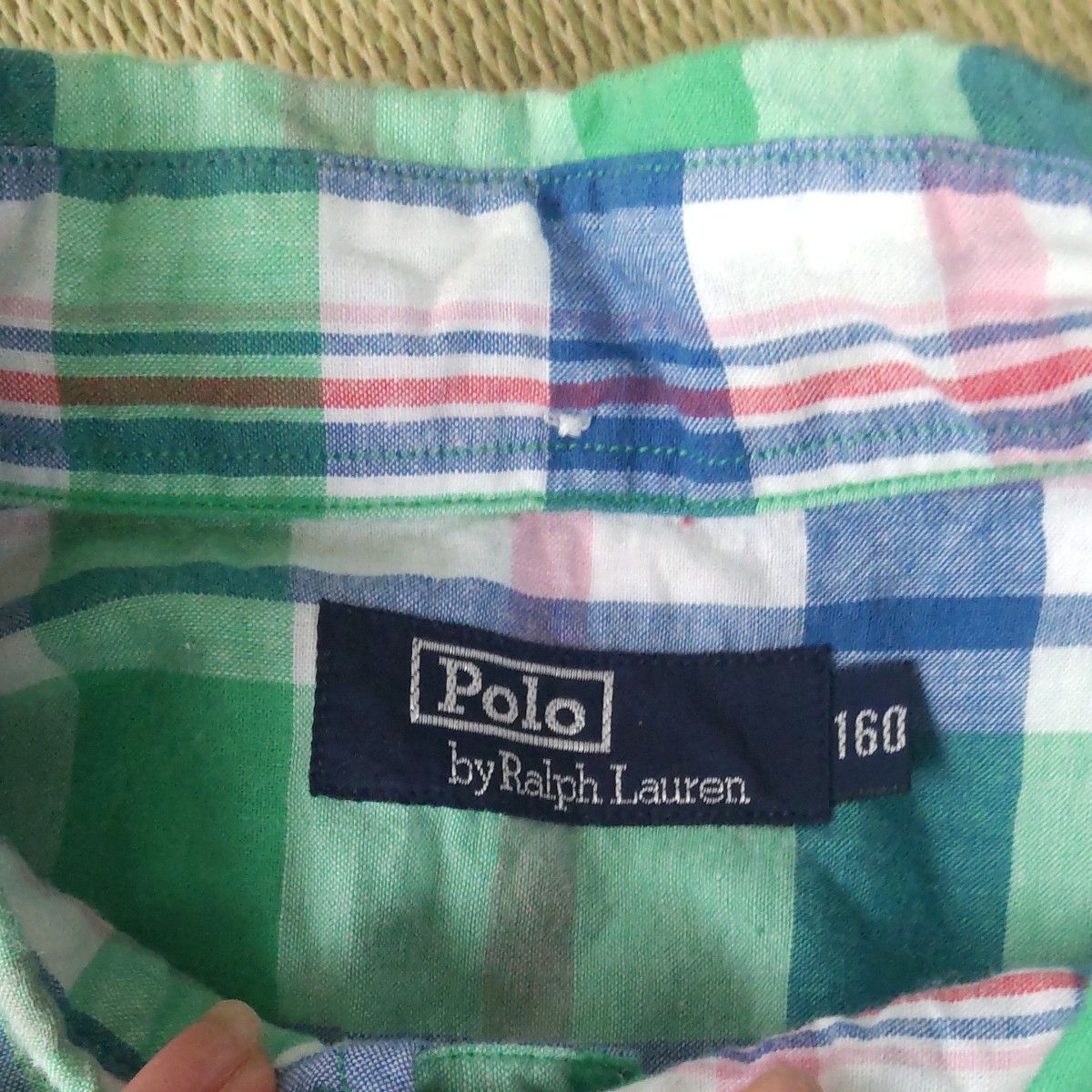 ポロラルフローレン  半袖チェックシャツ  160