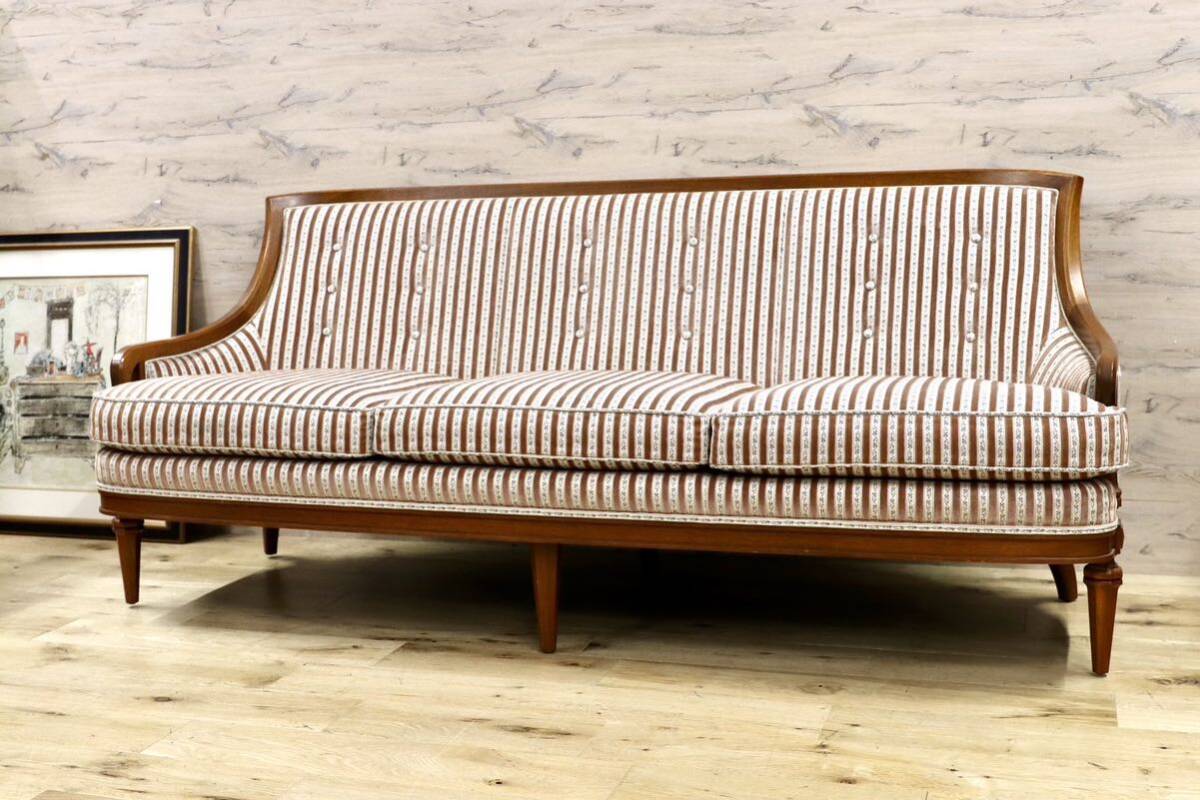 GMHS80C○DREXEL HERITAGE / ドレクセルヘリテイジ Upholstery 3人掛けソファ トリプルソファ ラウンジチェア クラシック 約120万の画像1