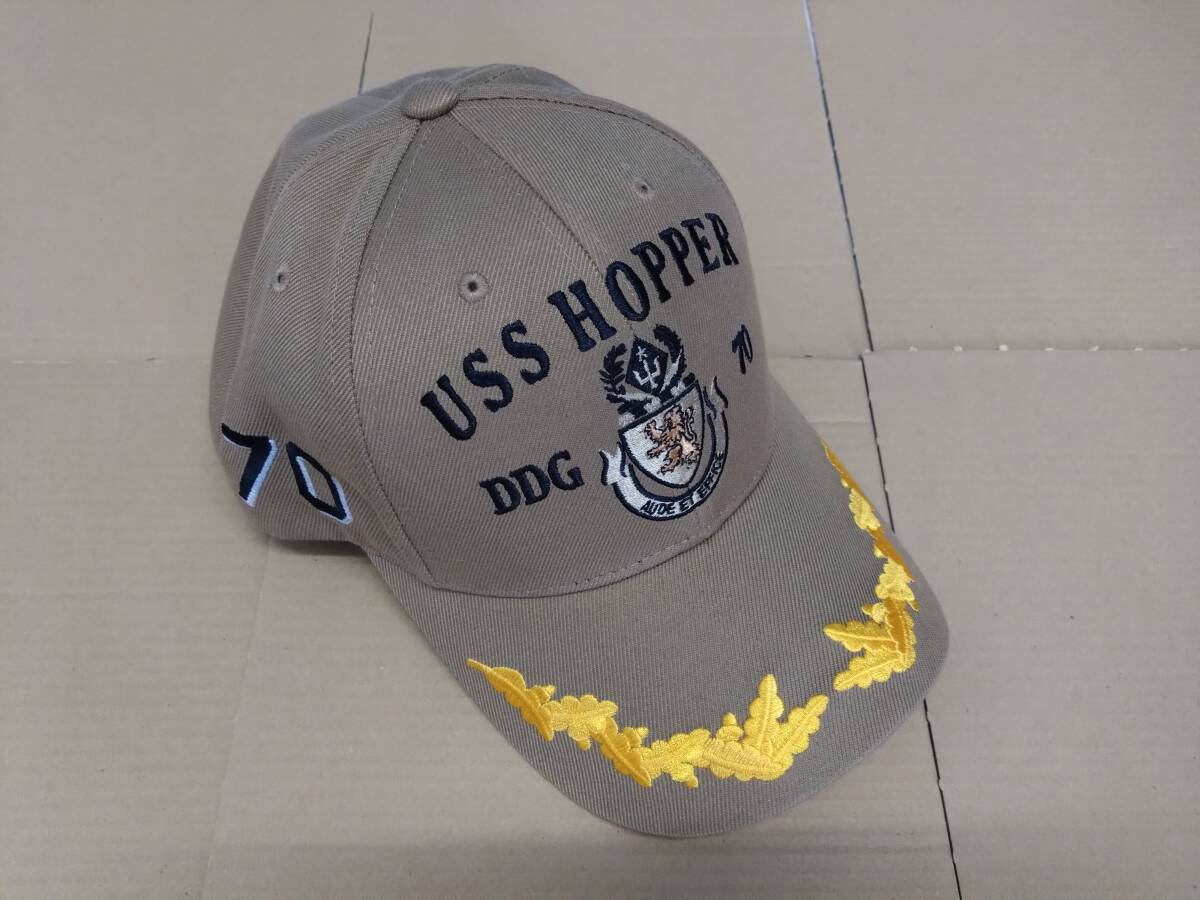 アメリカ海軍　アーレイバーク級駆逐艦　ホッパー　佐官用識別帽　DDG70_画像1